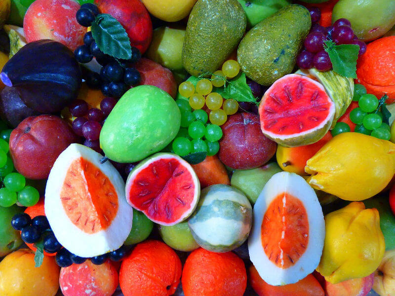 Coloured fruits